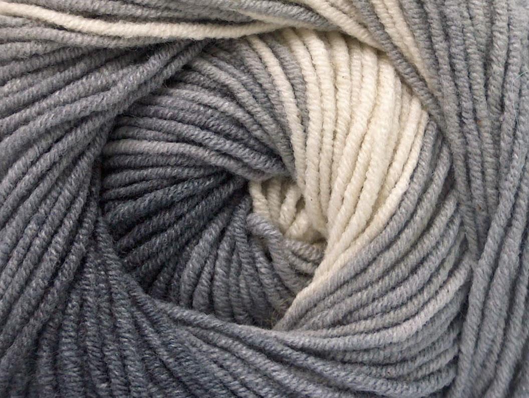 Lorena Print White, Grey Shades
