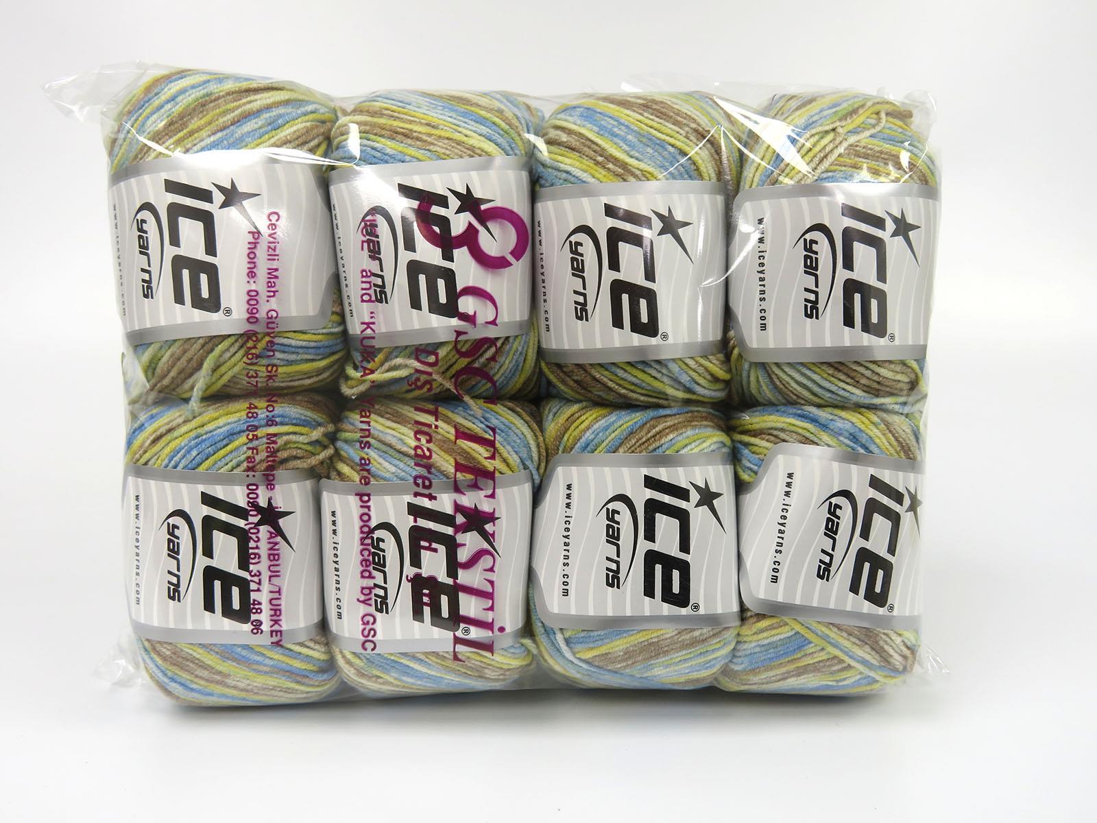 Lorena Splash Yellow, Brown Shades, Blue Shades