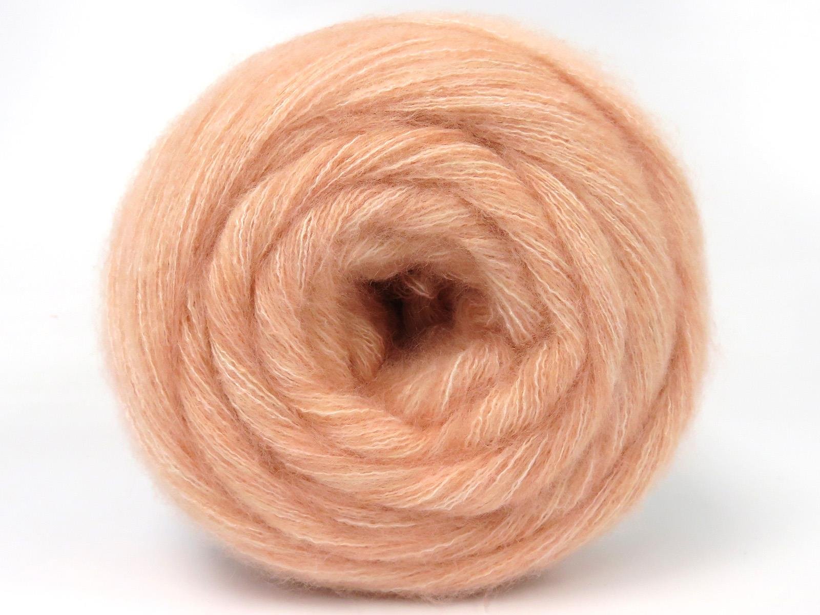 Lot of 2 x 150gr Skeins Ice Yarns CAKES TOMMY WOOL (10% Wool) Yarn Light Salmon Melange