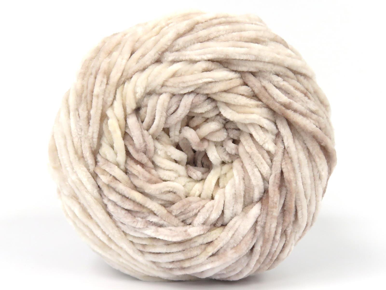 Lot of 2 x 150gr Skeins Ice Yarns CHENILLE SPLASH (100% MicroFiber) Yarn Light Salmon Light Pink Brown Shades