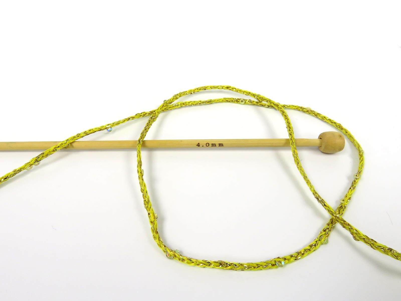 Lot of 2 x 200gr Skeins Ice Yarns MACRAME GLITZ PAILLETTE (10% Paillette) Yarn Olive Green