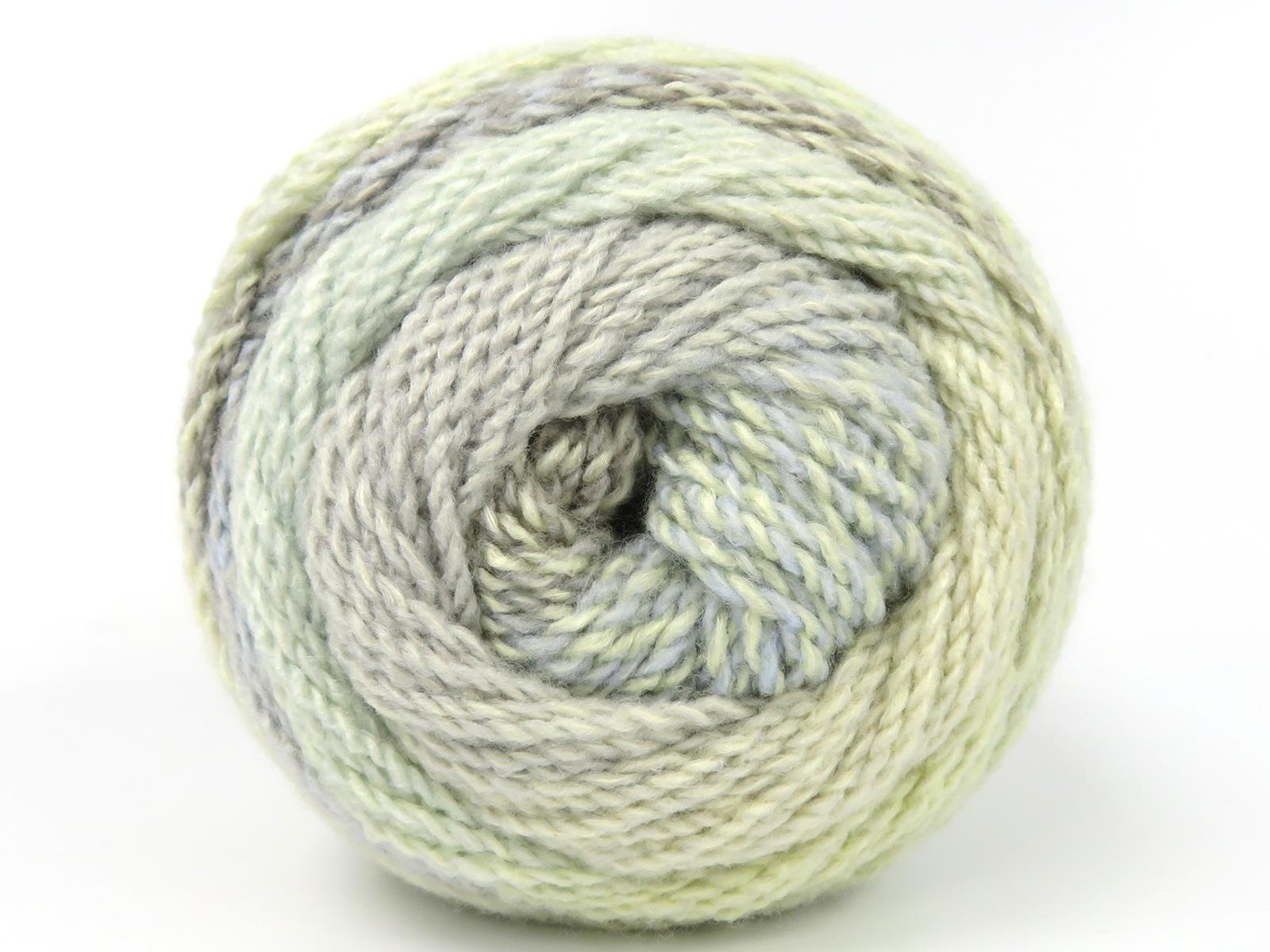 Lot of 2 x 200gr Skeins Ice Yarns MOSAIC COTTON Yarn Grey Shades Light Blue Cream