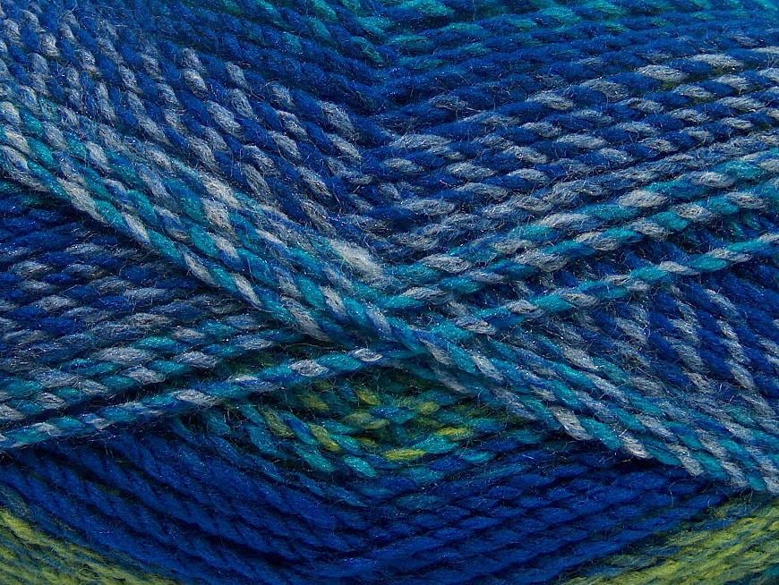 Lot of 2 x 200gr Skeins Ice Yarns MOSAIC Yarn Blue Green Turquoise