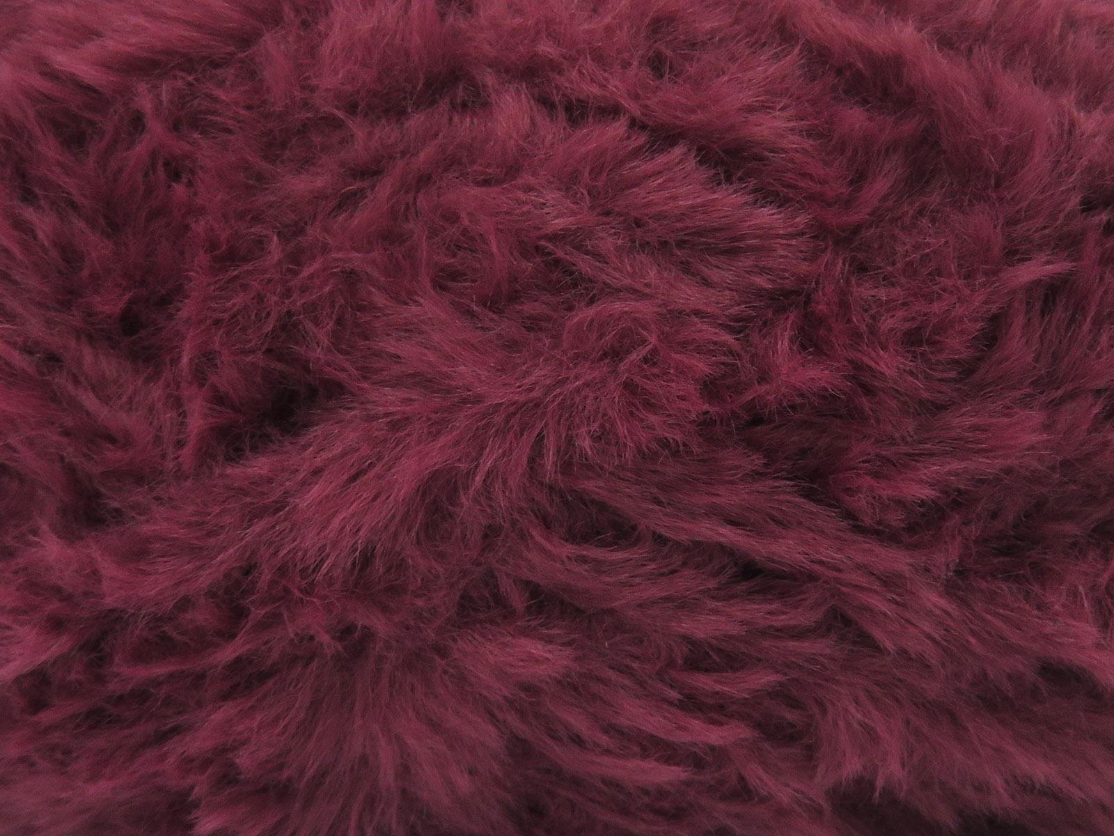 Lot of 3 x 100gr Skeins Ice Yarns BUNNY FUR Hand Knitting Yarn Maroon