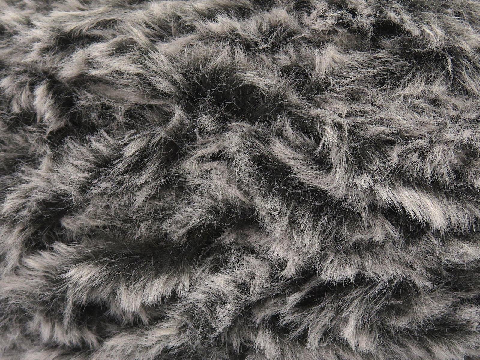 Lot of 3 x 100gr Skeins Ice Yarns BUNNY FUR Hand Knitting Yarn Dark Grey White