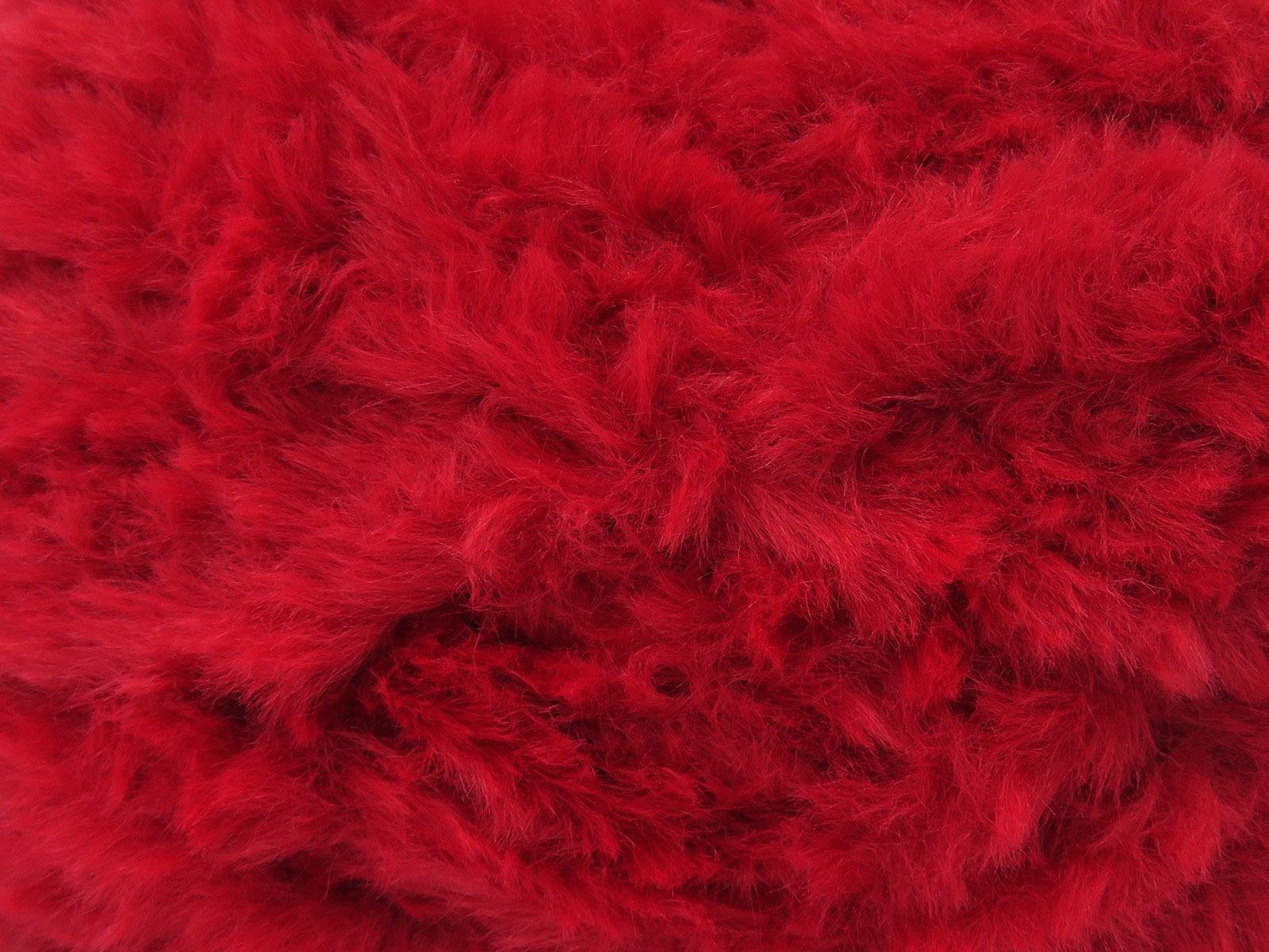 Lot of 3 x 100gr Skeins Ice Yarns BUNNY FUR Hand Knitting Yarn Red