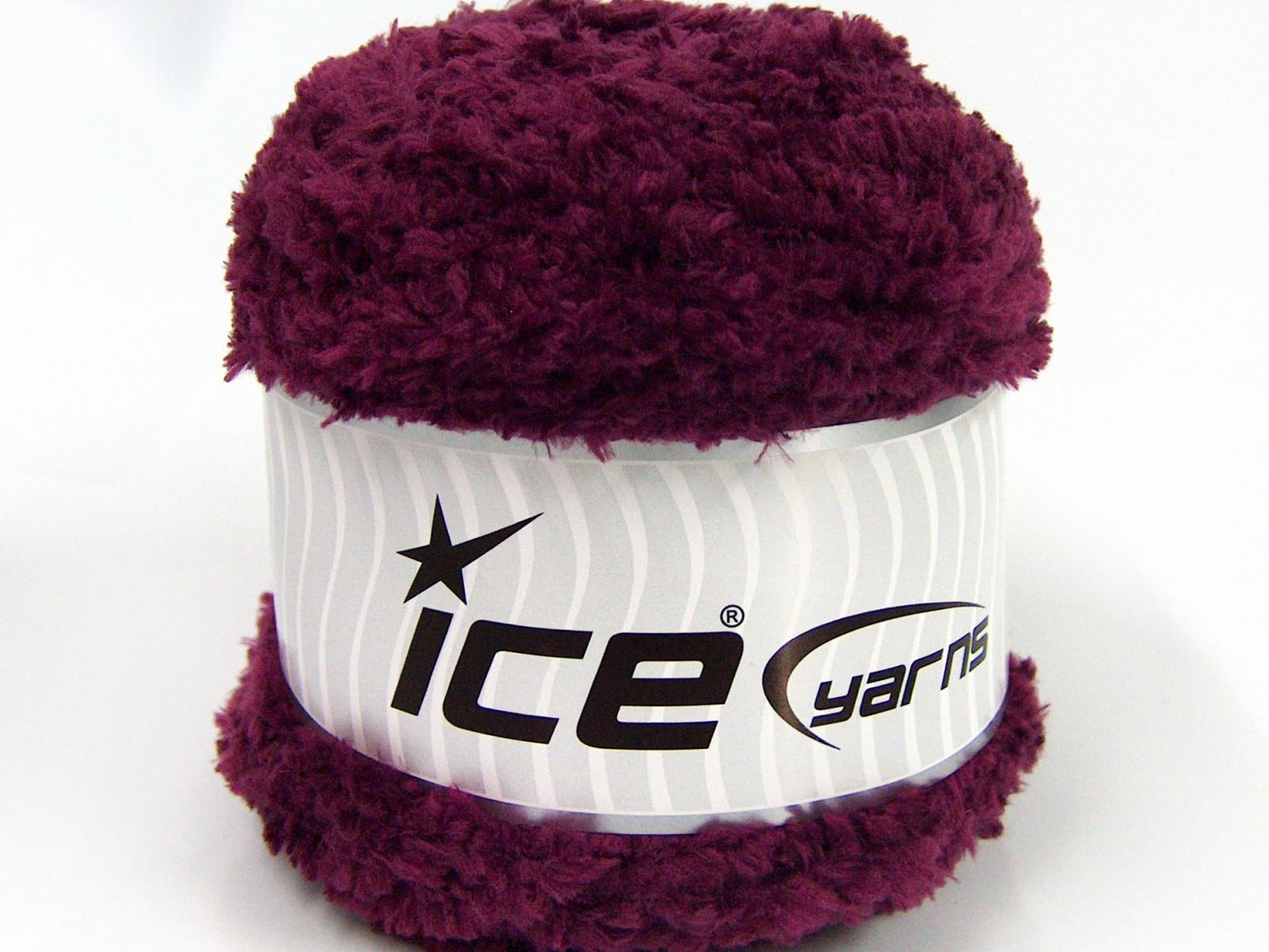 Lot of 3 x 100gr Skeins Ice Yarns CAKES PANDA (100% MicroFiber) Yarn Purple