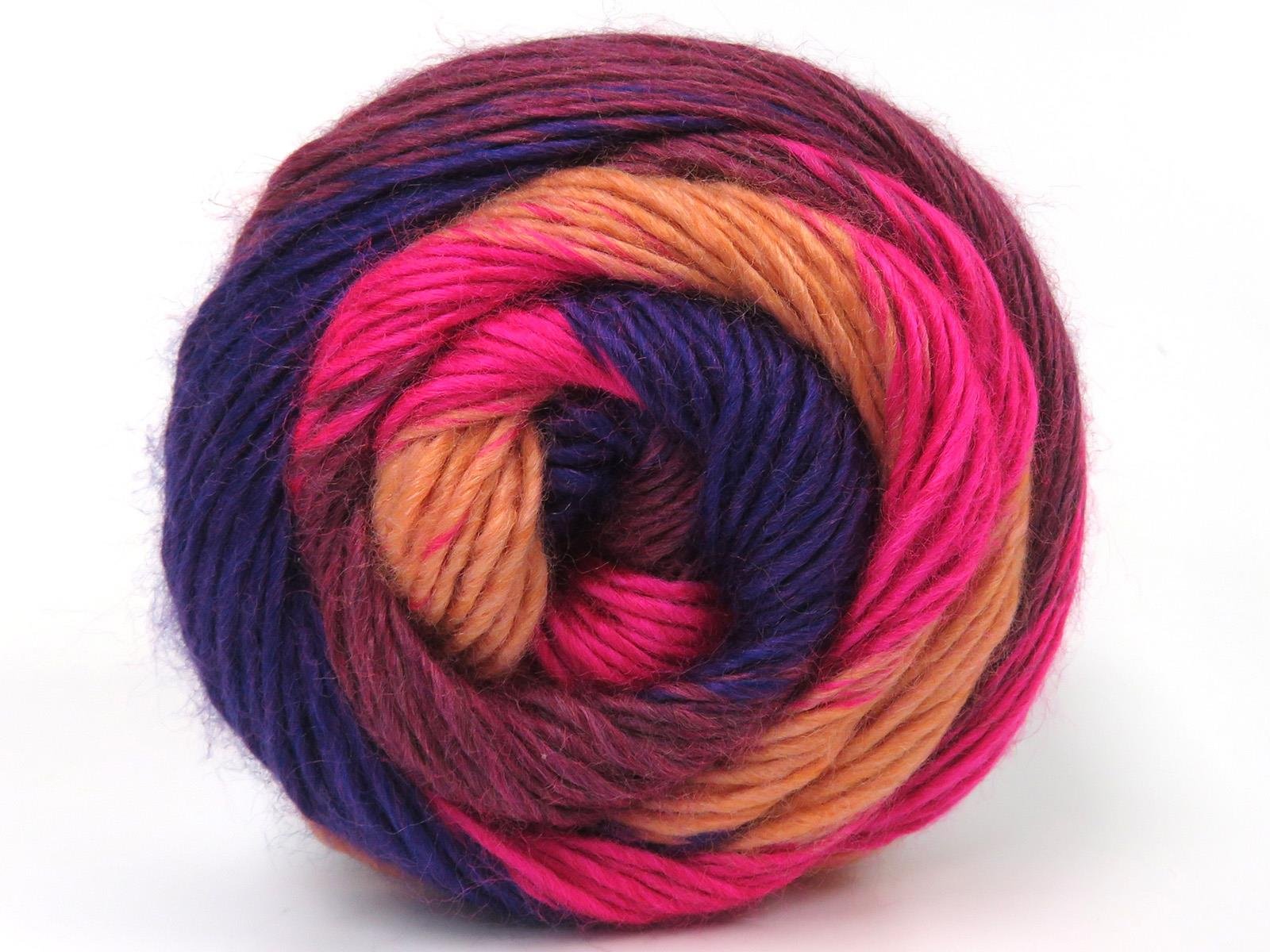 Lot of 3 x 100gr Skeins Ice Yarns CAKES NAPOLITANO Yarn Purple Burgundy Pink Light Salmon