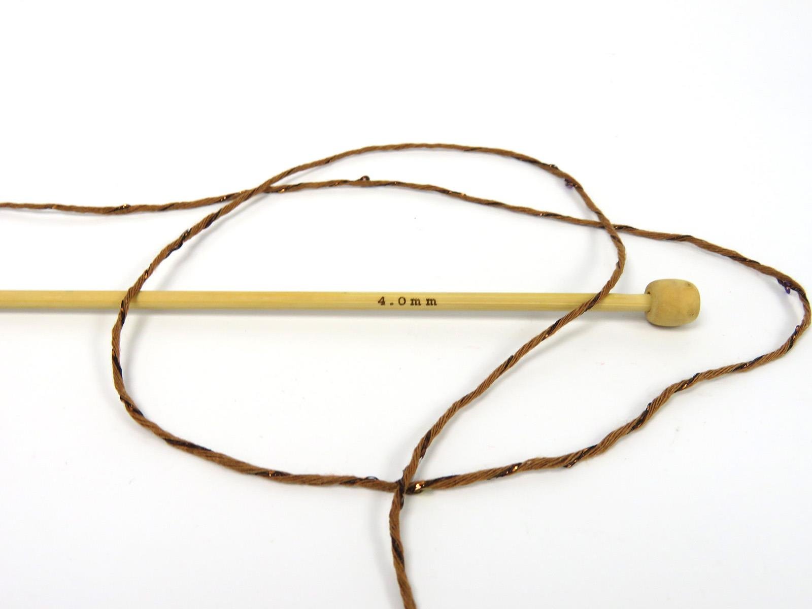 Lot of 3 x 100gr Skeins Ice Yarns NATURAL COTTON PAILLETTE (85%Cotton 5% Paillette) Yarn Brown