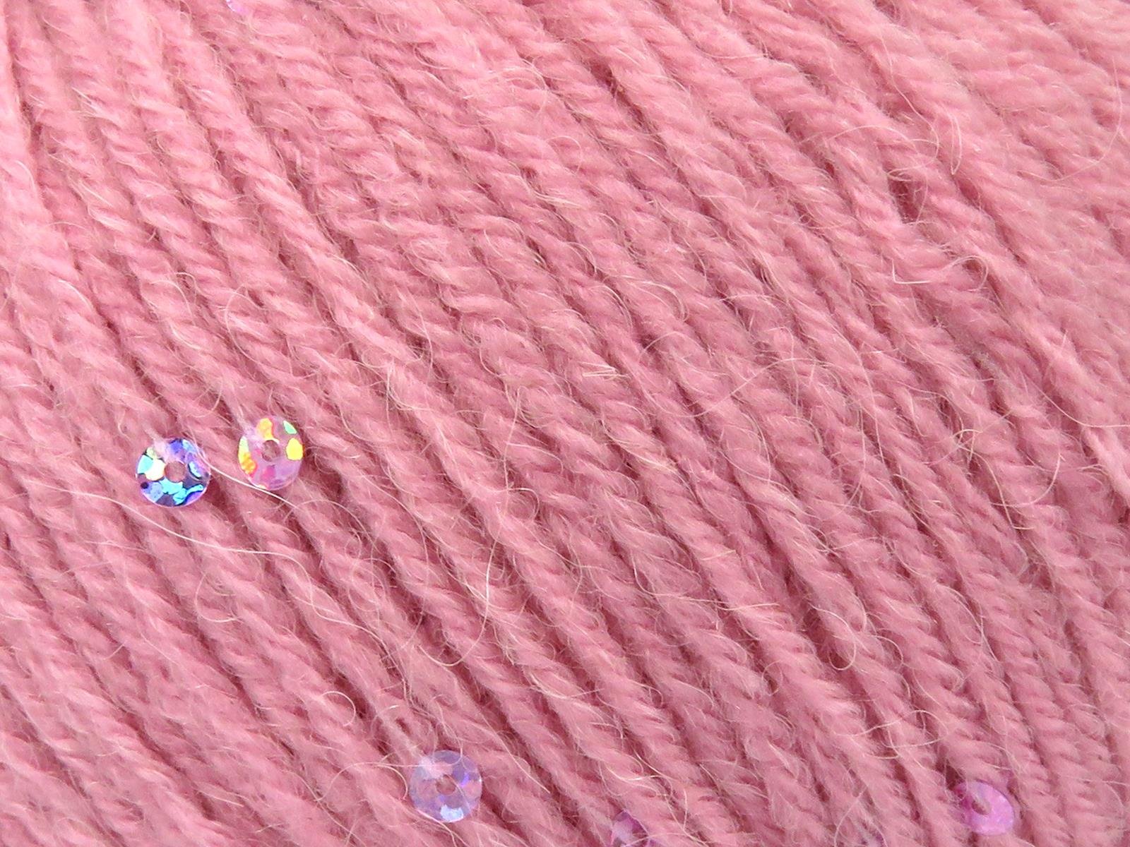 Lot of 4 Skeins Ice Yarns ALPACA PAILLETTE (20% Alpaca 5% Paillette) Yarn Baby Pink
