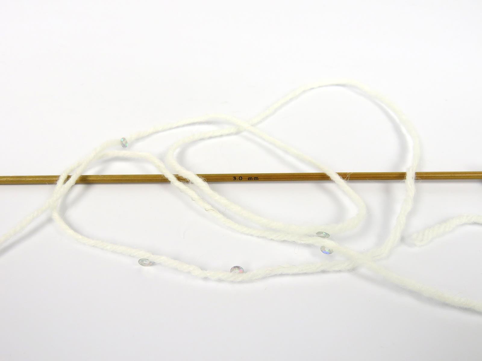 Lot of 4 Skeins Ice Yarns ALPACA PAILLETTE (20% Alpaca 5% Paillette) Yarn White