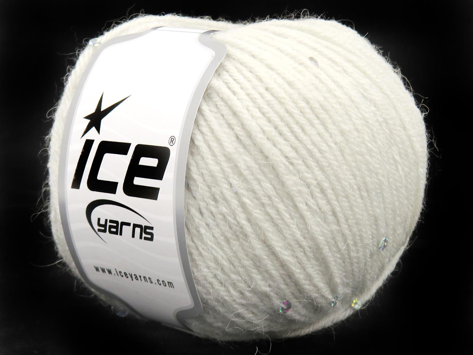 Lot of 4 Skeins Ice Yarns ALPACA PAILLETTE (20% Alpaca 5% Paillette) Yarn Stone Grey