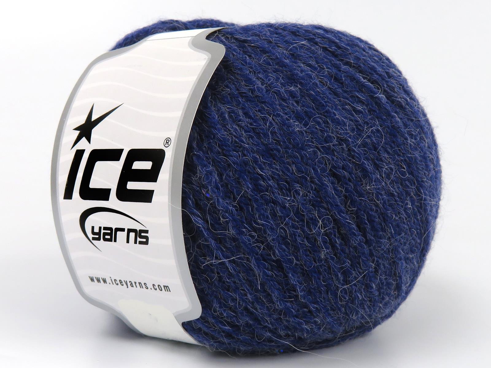 Lot of 4 Skeins Ice Yarns ALPACA PAILLETTE (20% Alpaca 5% Paillette) Yarn Dark Blue