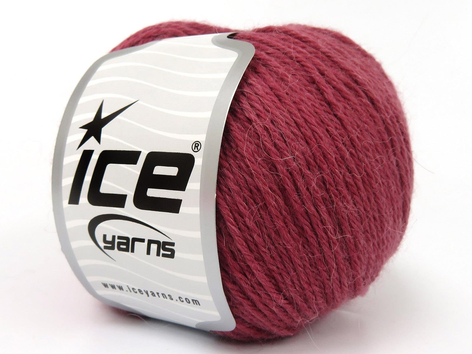 Lot of 4 Skeins Ice Yarns BABY ALPACA (45% Superwash Extrafine Merino Wool) Yarn Orchid