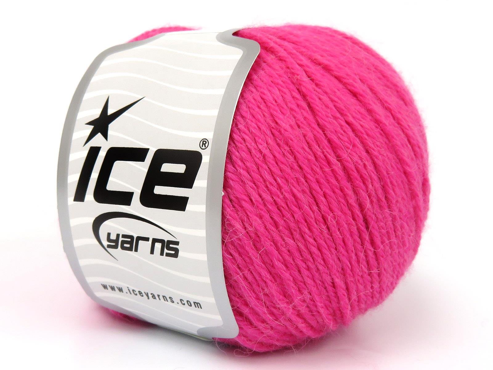 Lot of 4 Skeins Ice Yarns BABY ALPACA (45% Superwash Extrafine Merino Wool) Yarn Candy Pink