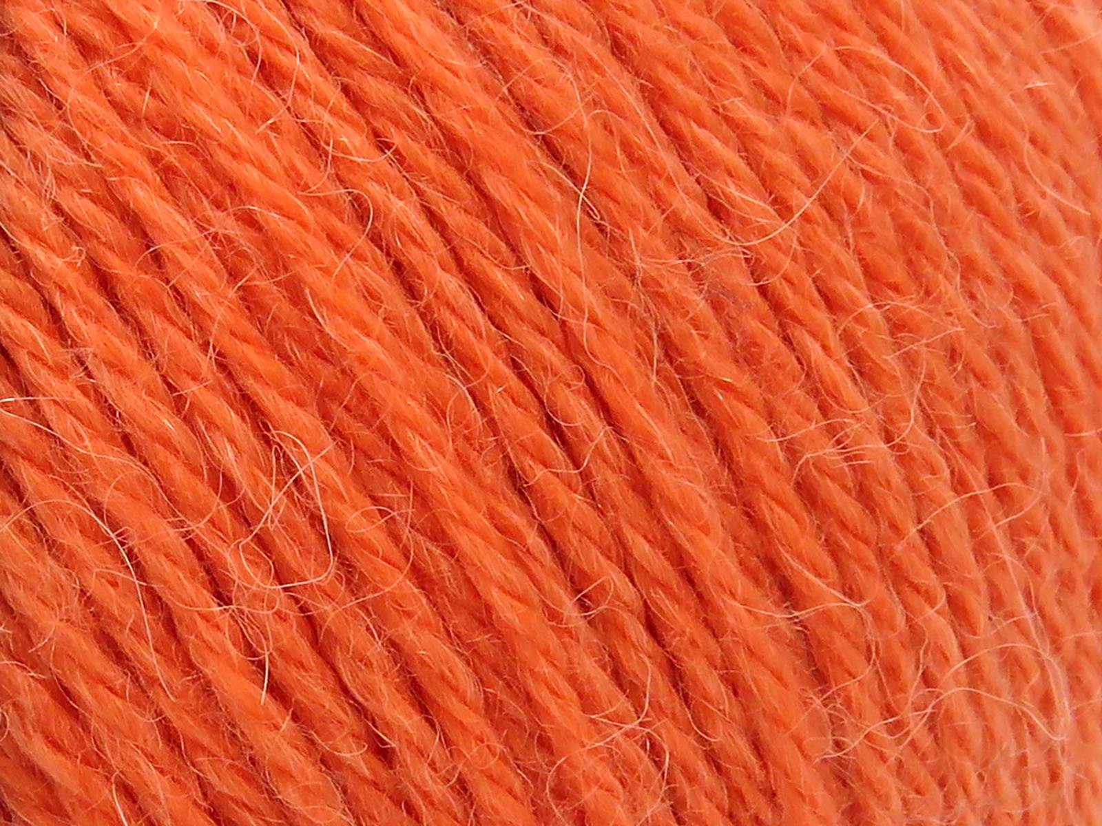 Lot of 4 Skeins Ice Yarns BABY ALPACA (45% Superwash Extrafine Merino Wool) Yarn Orange
