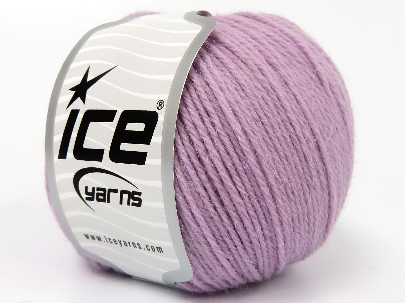 Lot of 4 Skeins Ice Yarns BABY ALPACA (45% Superwash Extrafine Merino Wool) Yarn Pinkish Lilac