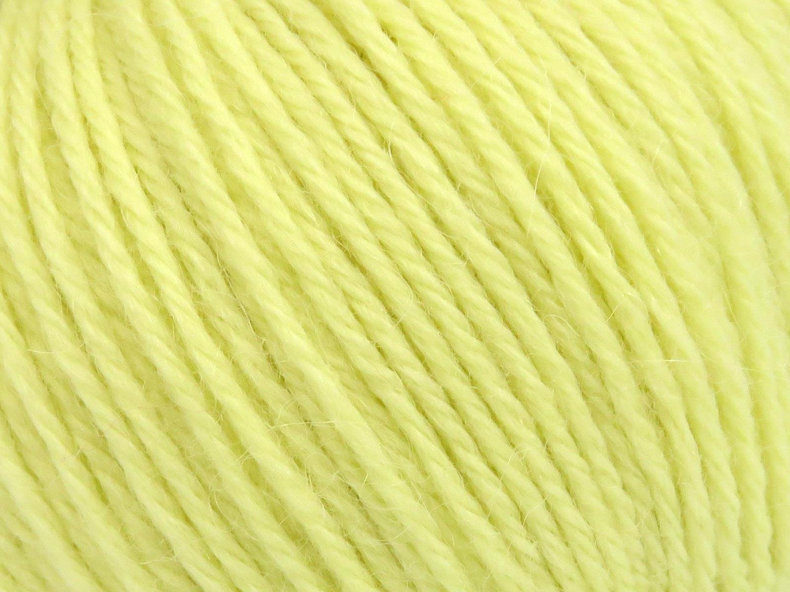 Lot of 4 Skeins Ice Yarns BABY ALPACA (45% Superwash Extrafine Merino Wool) Yarn Light Yellow