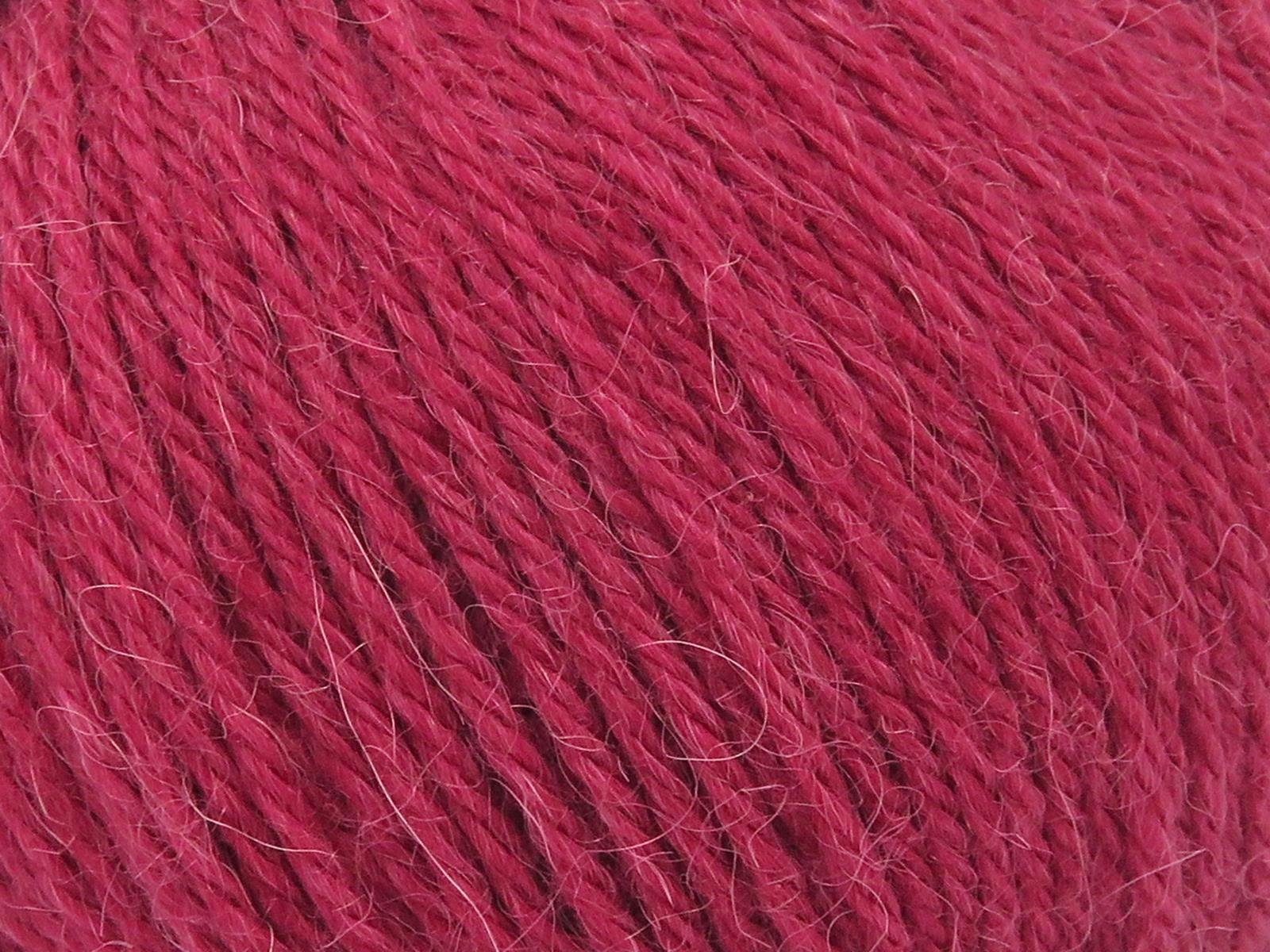Lot of 4 Skeins Ice Yarns BABY ALPACA (55% Baby Alpaca 45% Superwash Extrafine Merino Wool) Yarn Dark Fuchsia