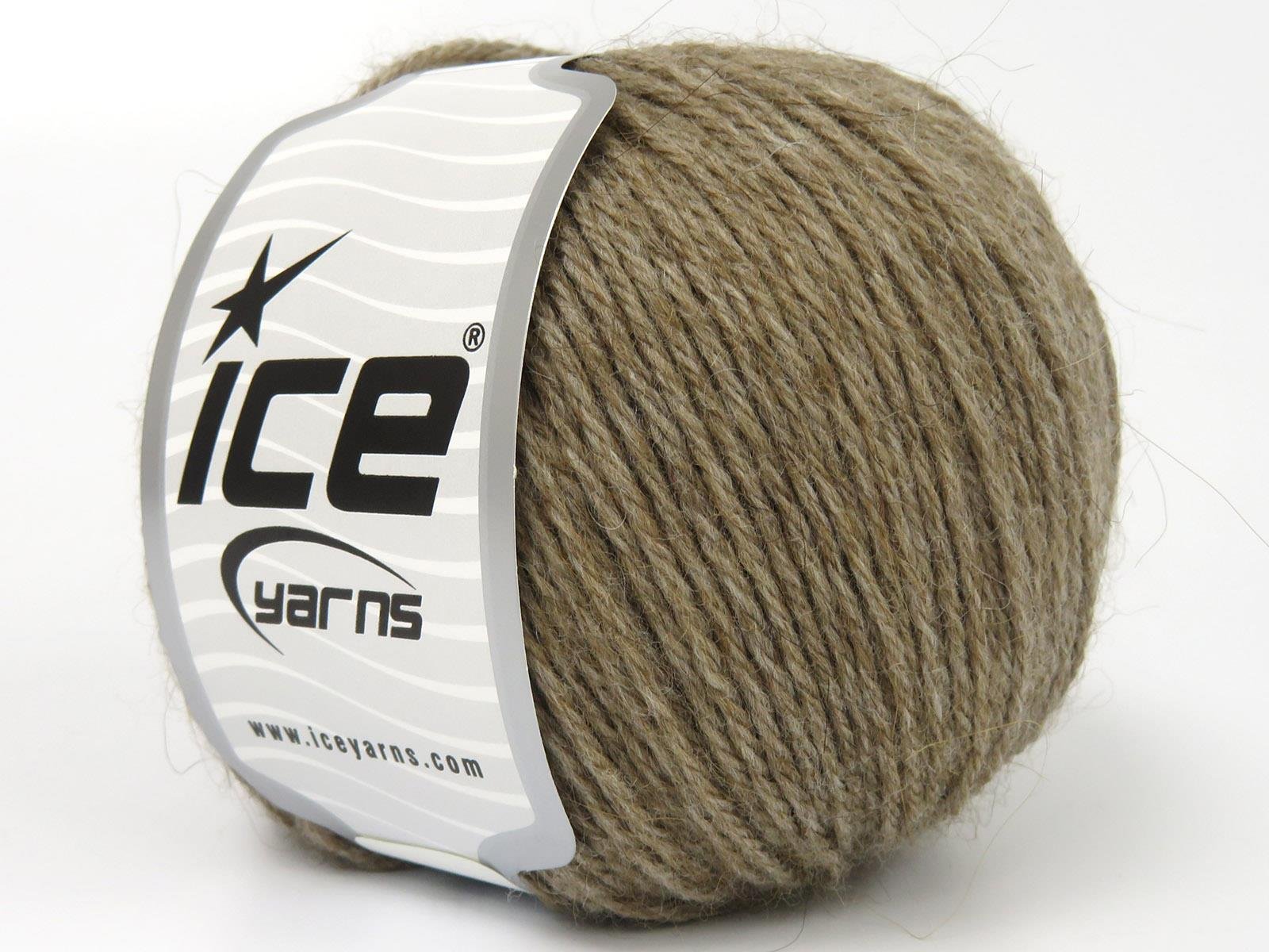 Lot of 4 Skeins Ice Yarns BABY ALPACA NATURAL COLORS (55% Baby Alpaca 45% Superwash Extrafine Merino Wool) Yarn Camel