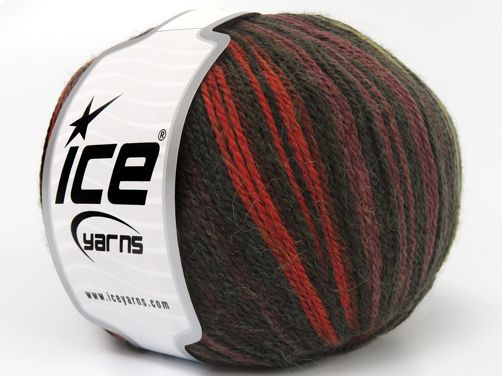 Lot of 4 x 100gr Skeins Ice Yarns ALPACA FINE MAGIC (25% Alpaca 35% Wool) Yarn Brown Shades Maroon Copper