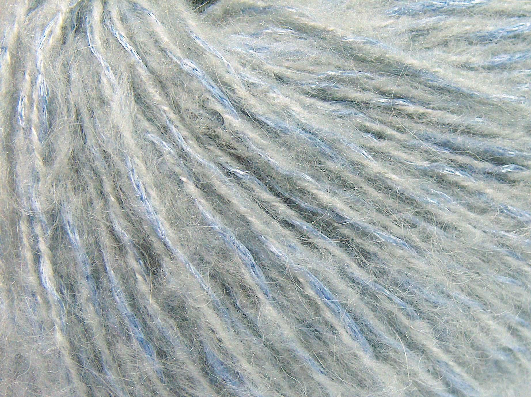 Lot of 4 x 100gr Skeins Ice Yarns ALPACA SHINE (19% Alpaca) Yarn Light Grey Light Blue