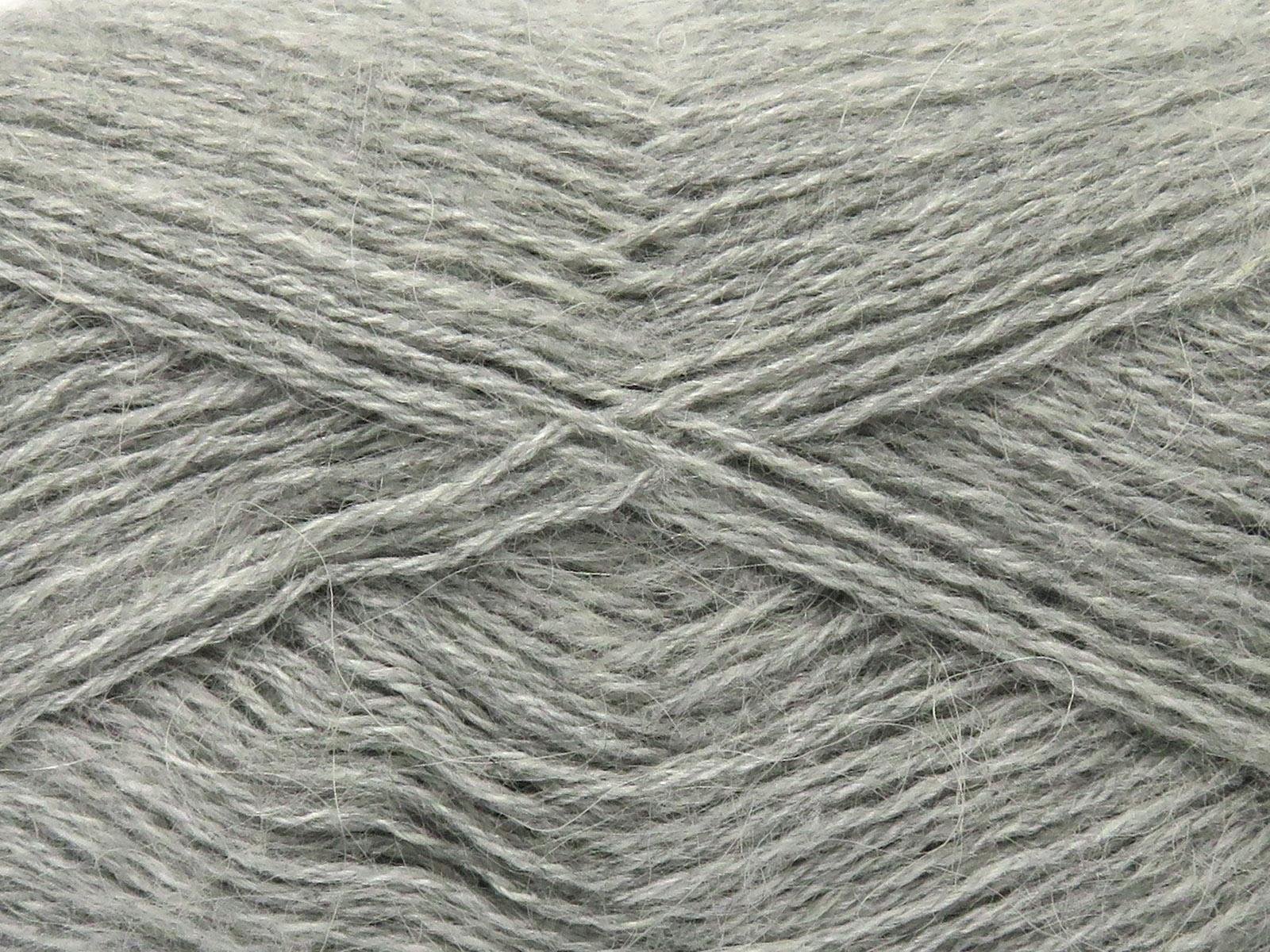 Lot of 4 x 100gr Skeins Ice Yarns ANGORA (10% Mohair 15% Wool) Yarn Grey Melange