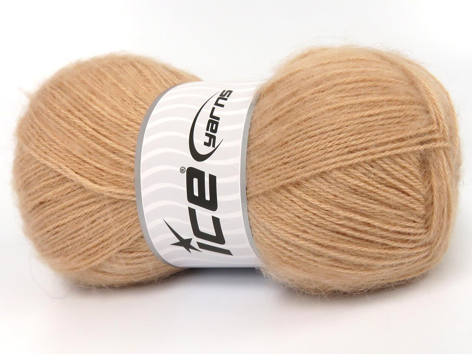 Lot of 4 x 100gr Skeins Ice Yarns ANGORA (10% Mohair 15% Wool) Yarn Powder Pink