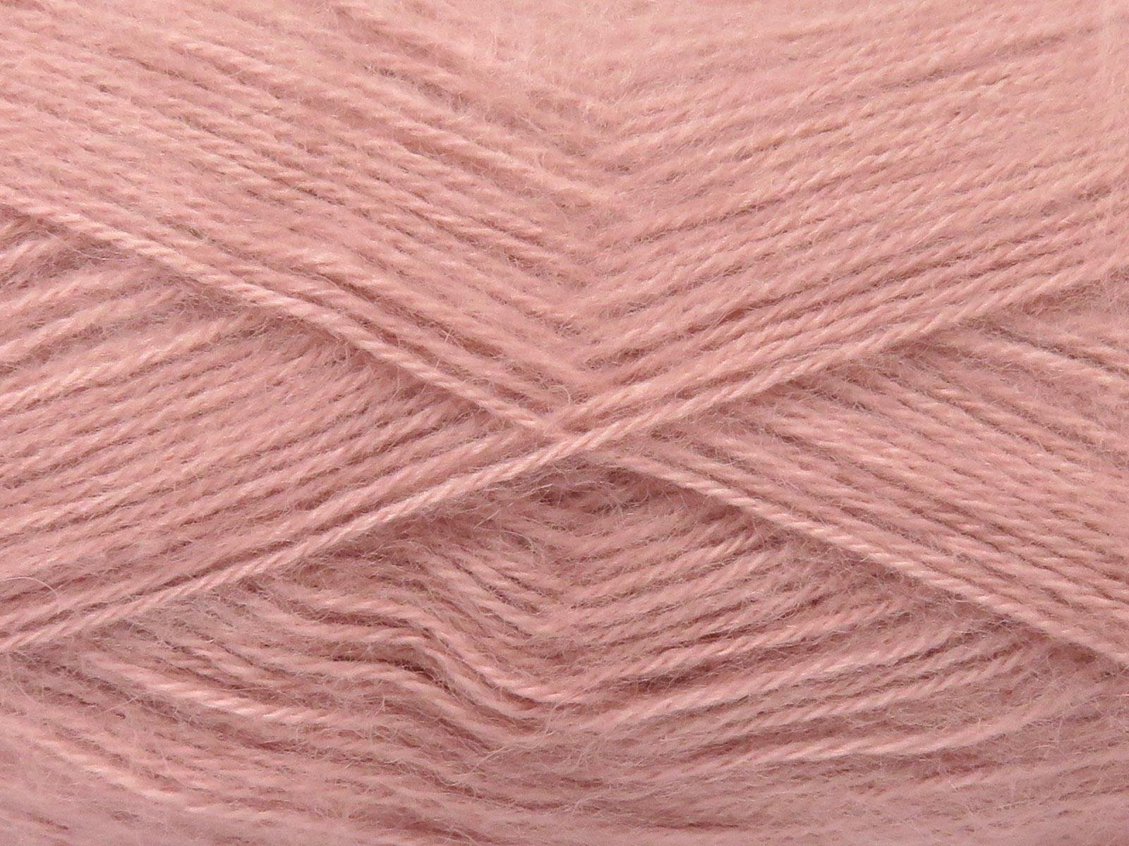 Lot of 4 x 100gr Skeins Ice Yarns ANGORA (10% Mohair 15% Wool) Yarn Antique Pink