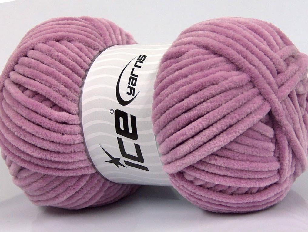 Lot of 4 x 100gr Skeins Ice Yarns CHENILLE BABY (100% MicroFiber) Yarn Orchid