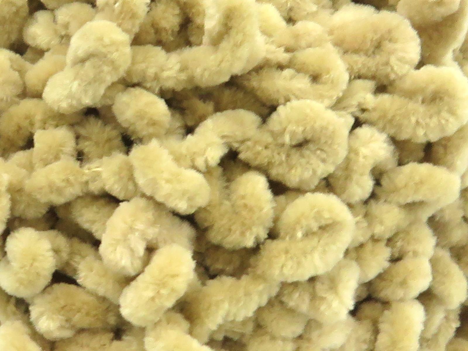 Lot of 4 x 100gr Skeins Ice Yarns CHENILLE BOUCLERON Yarn Dark Beige