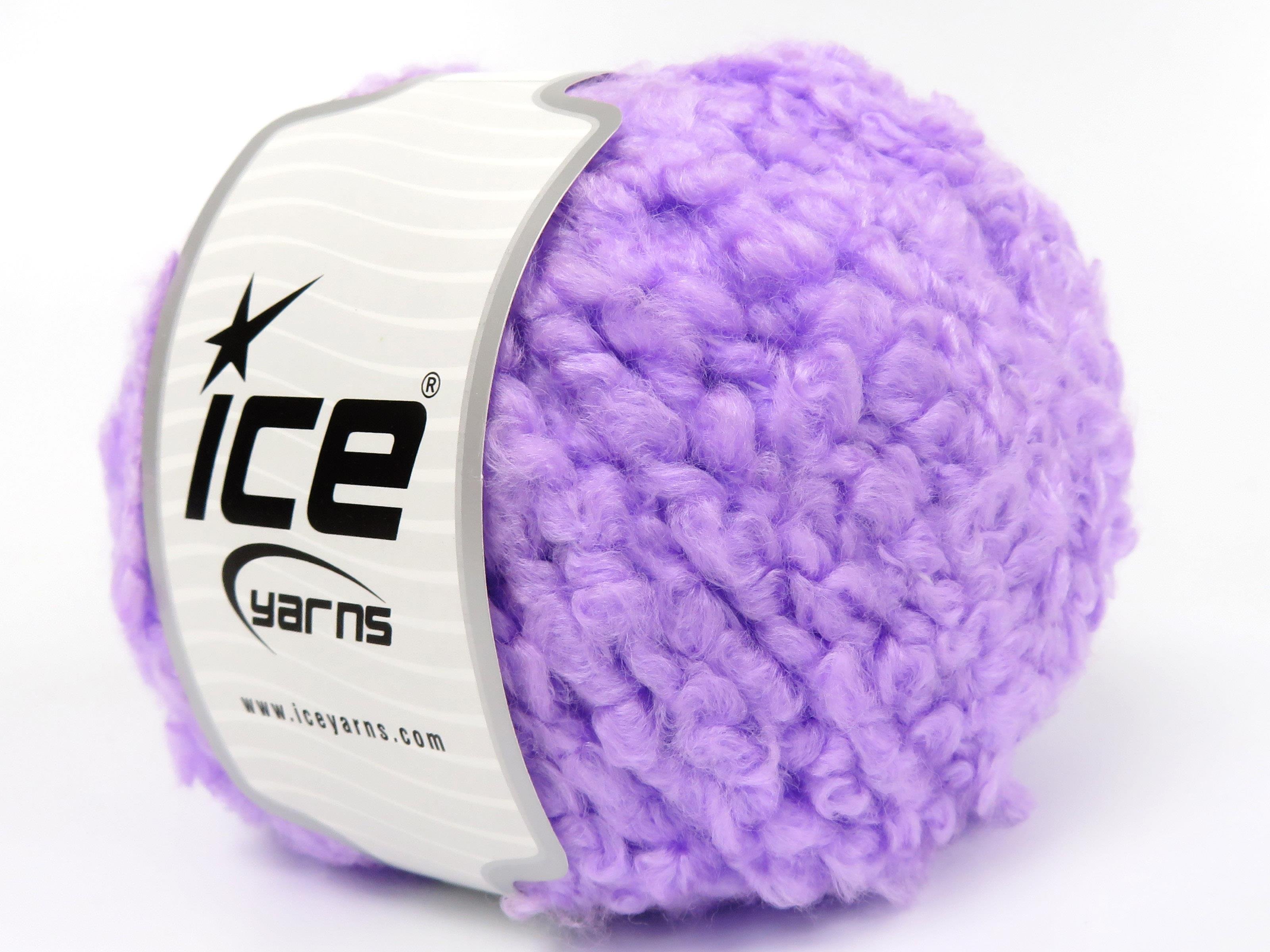 Lot of 4 x 100gr Skeins Ice Yarns CLOUDY Hand Knitting Yarn Lilac