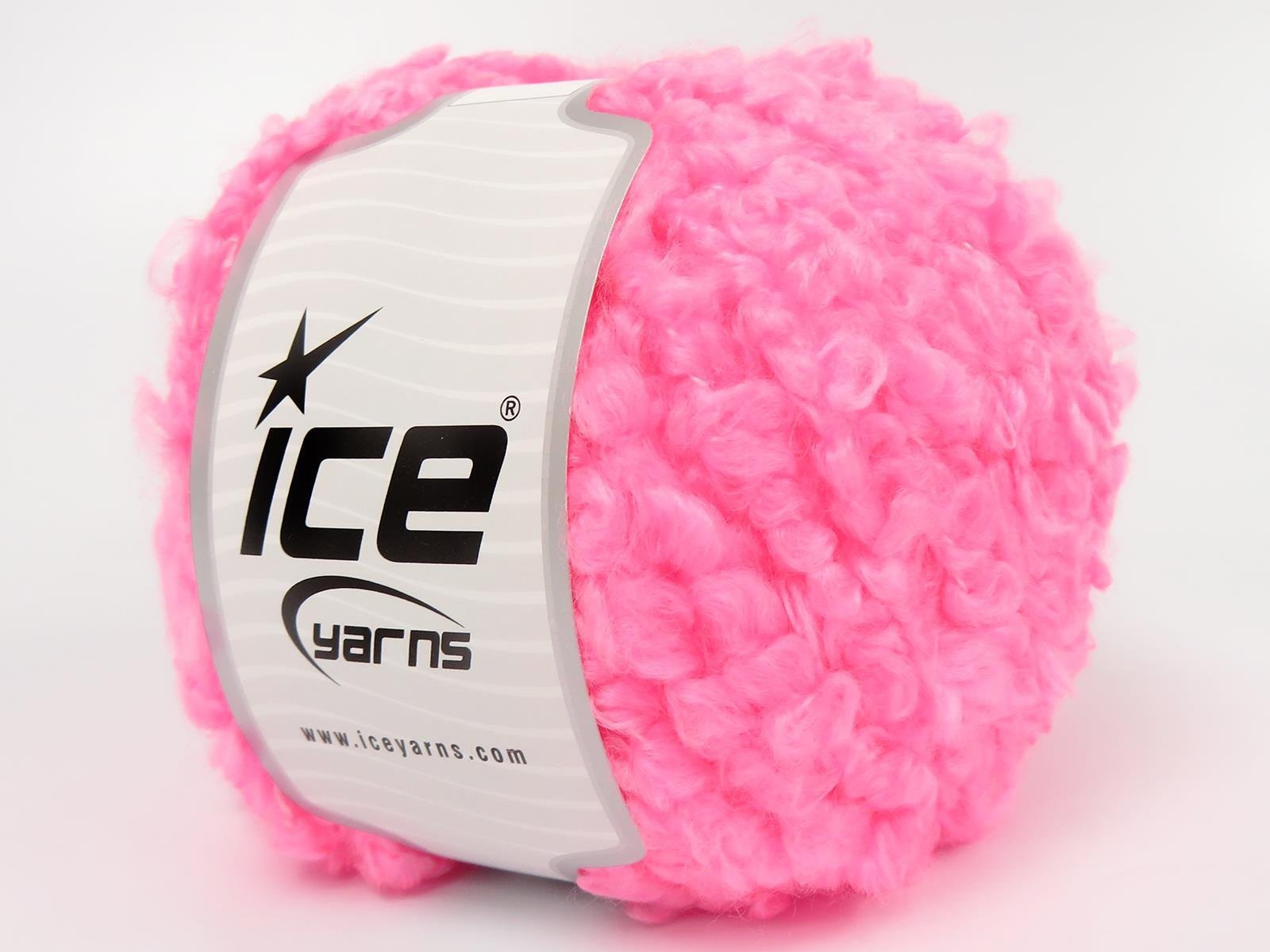 Lot of 4 x 100gr Skeins Ice Yarns CLOUDY Hand Knitting Yarn Neon Pink