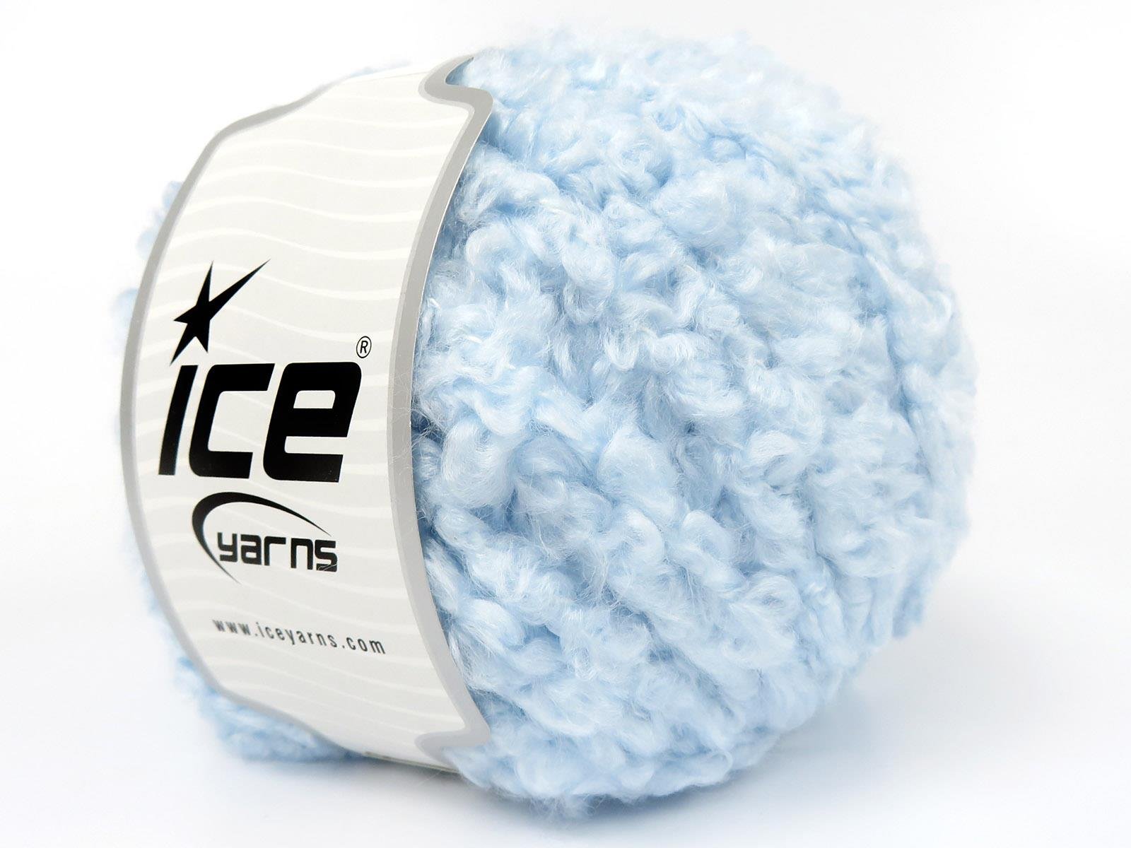Lot of 4 x 100gr Skeins Ice Yarns CLOUDY Hand Knitting Yarn Baby Blue