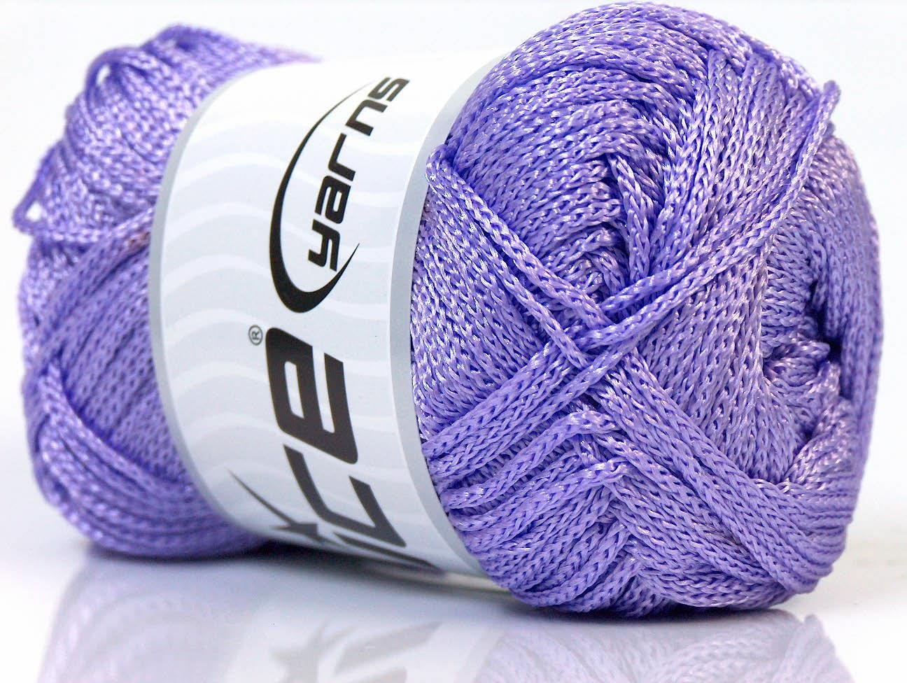 Lot of 4 x 100gr Skeins Ice Yarns MACRAME CORD Hand Knitting Yarn Lilac
