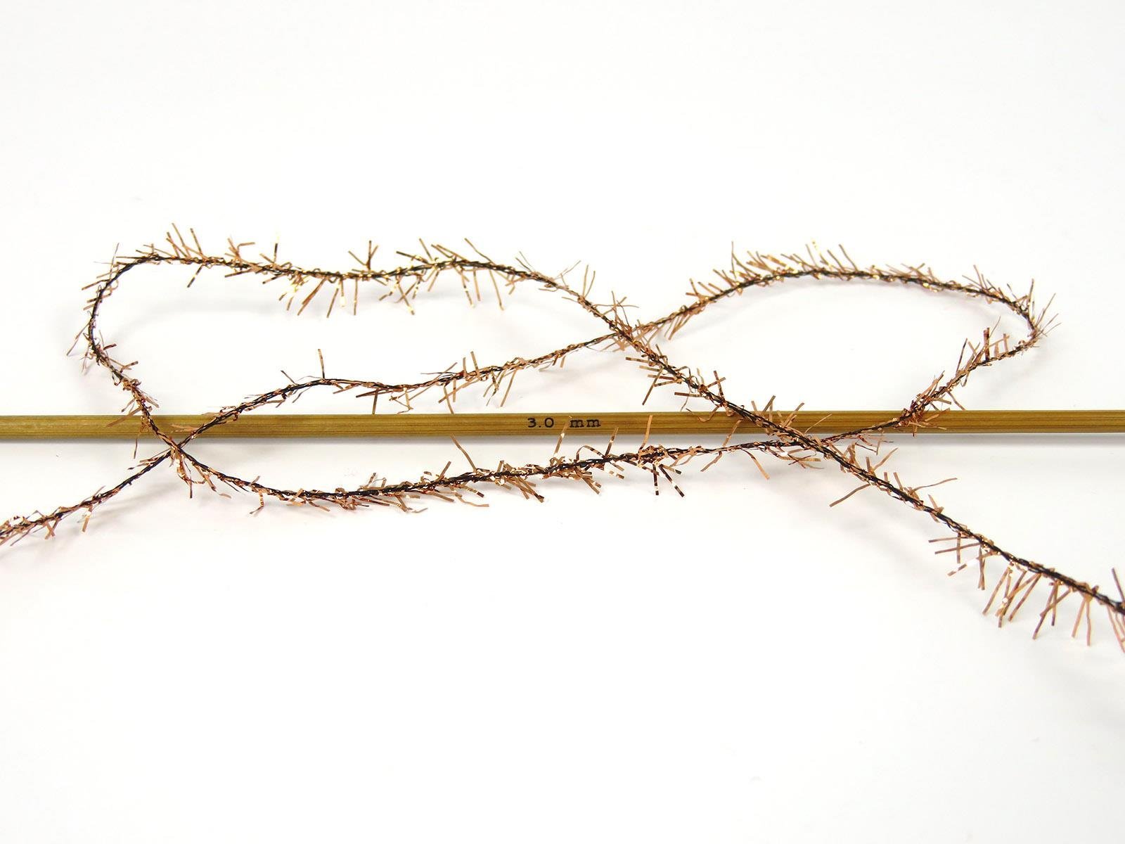 Lot of 4 x 100gr Skeins Ice Yarns METALLIC GLITZ 100GR Yarn Dark Gold