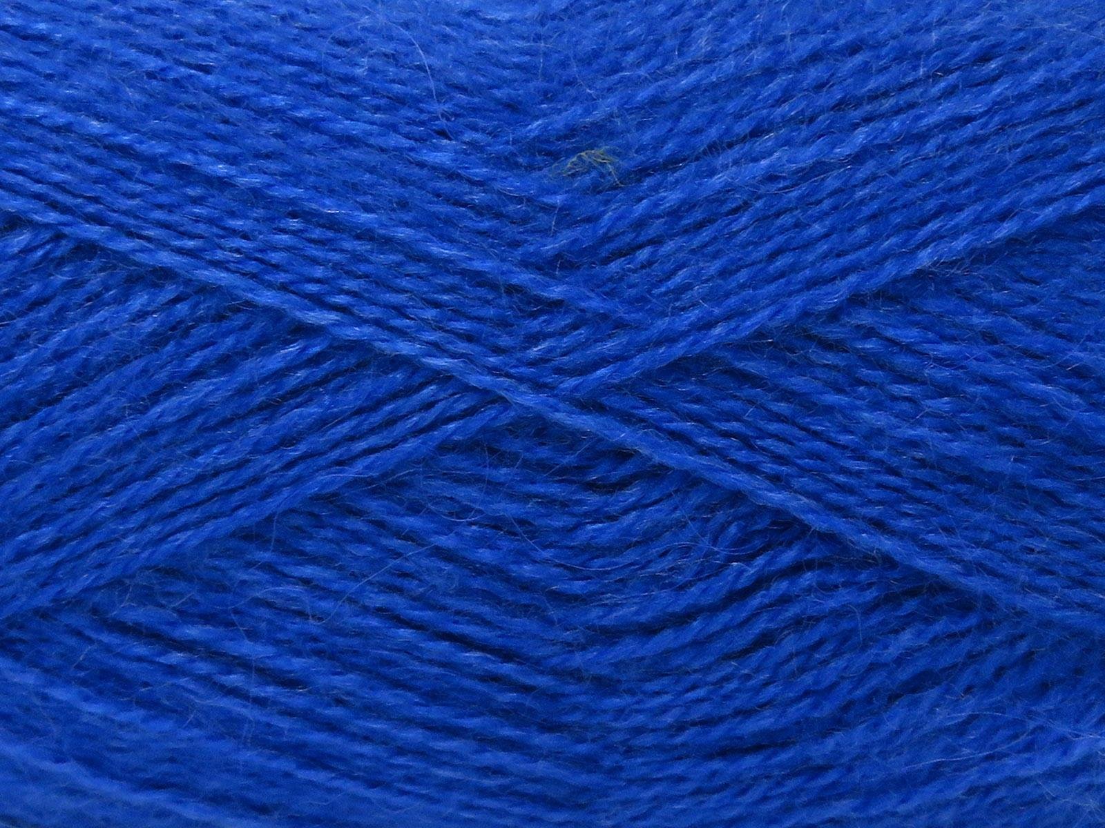 Lot of 4 x 100gr Skeins Ice Yarns MOHAIR PASTEL (10% Mohair 15% Wool) Yarn Saxe Blue