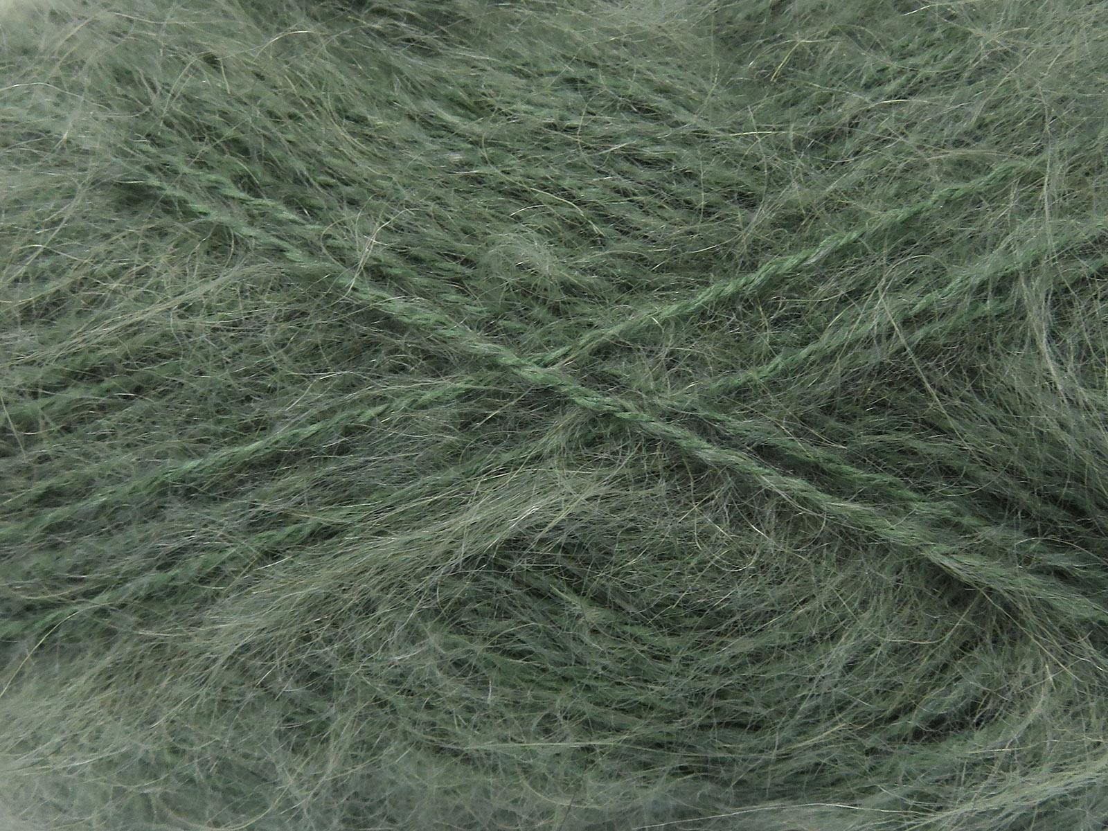 Lot of 4 x 100gr Skeins Ice Yarns MOHAIR CLASSIC (30% Mohair 25% Wool) Yarn Hunter Green