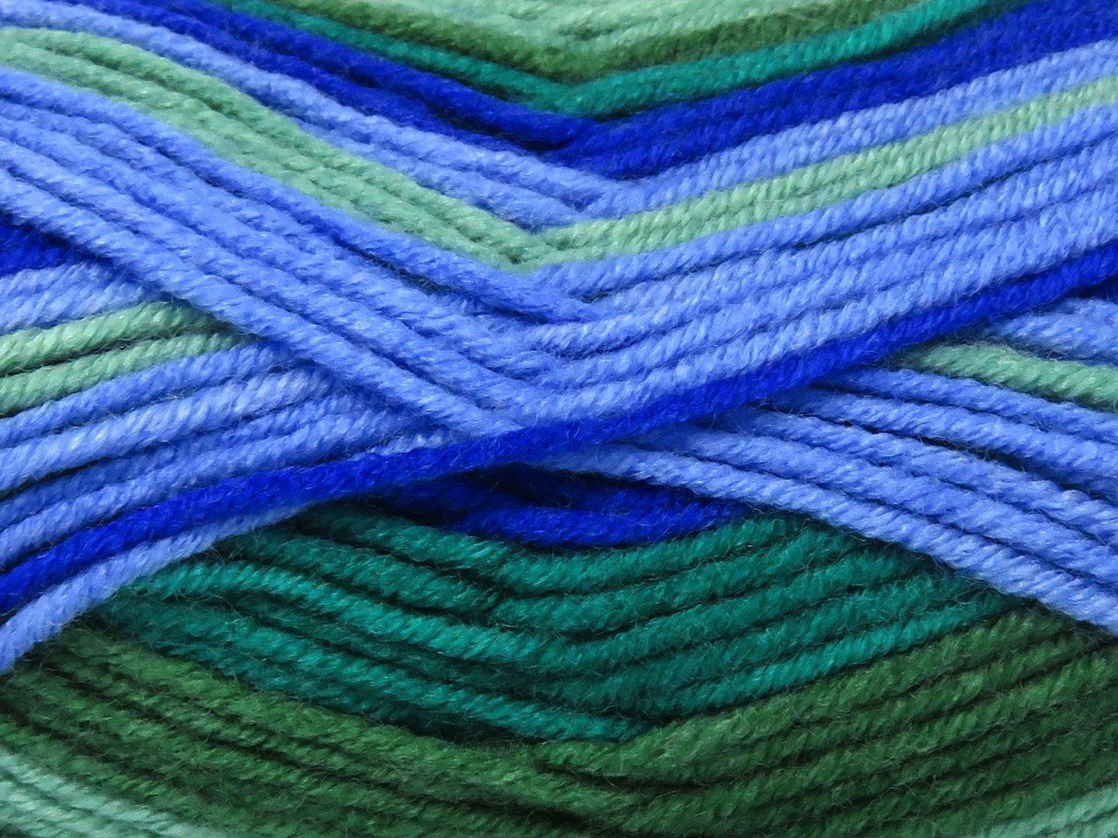 Lot of 4 x 100gr Skeins Ice Yarns NICE BABY Yarn Blue Shades Green Shades