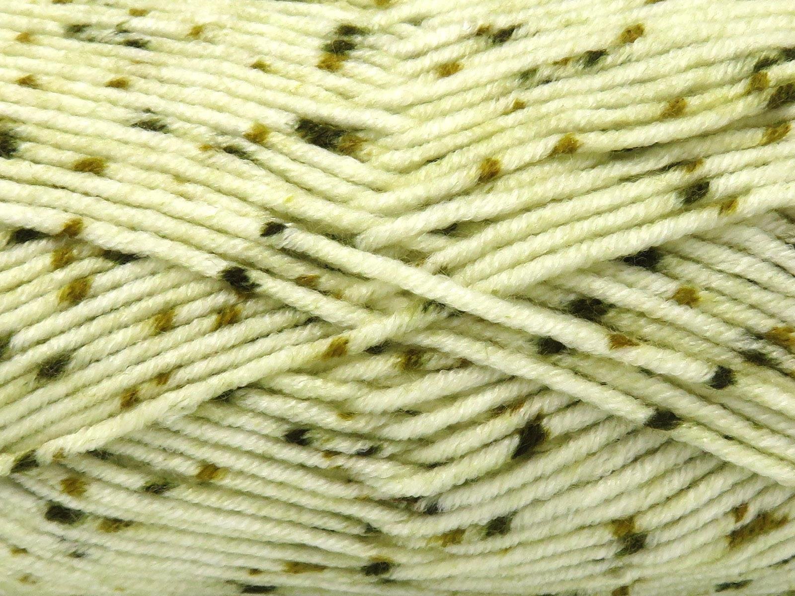 Lot of 4 x 100gr Skeins Ice Yarns NICE BABY TWEED Yarn Cream Khaki Shades