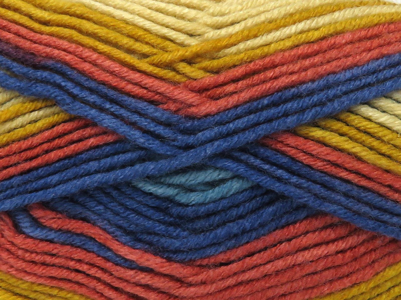 Lot of 4 x 100gr Skeins Ice Yarns NICE BABY Yarn Gold Cream Copper Turquoise Shades