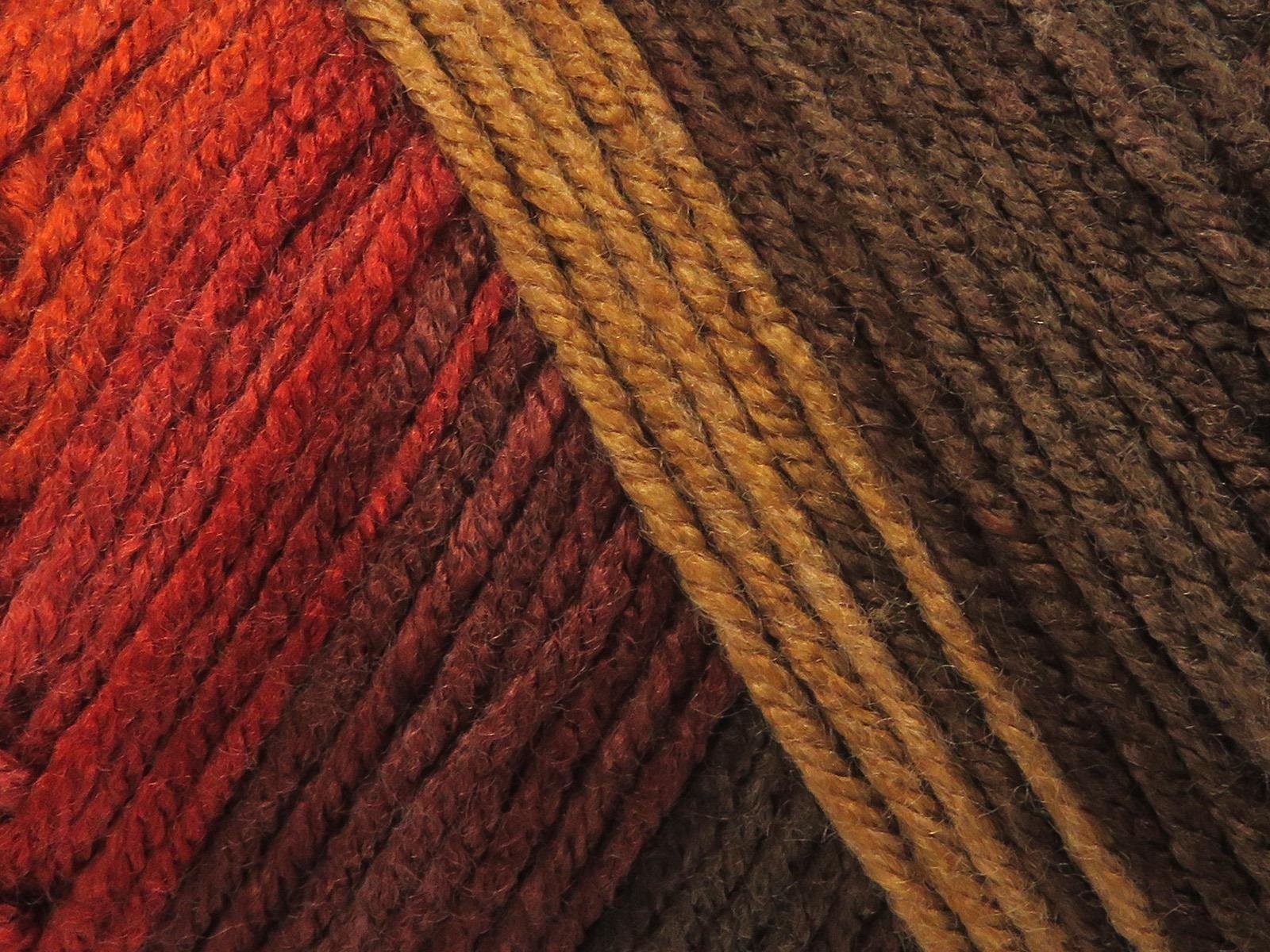 Lot of 4 x 100gr Skeins Ice Yarns ORLANDO Yarn Brown Shades Gold Shades