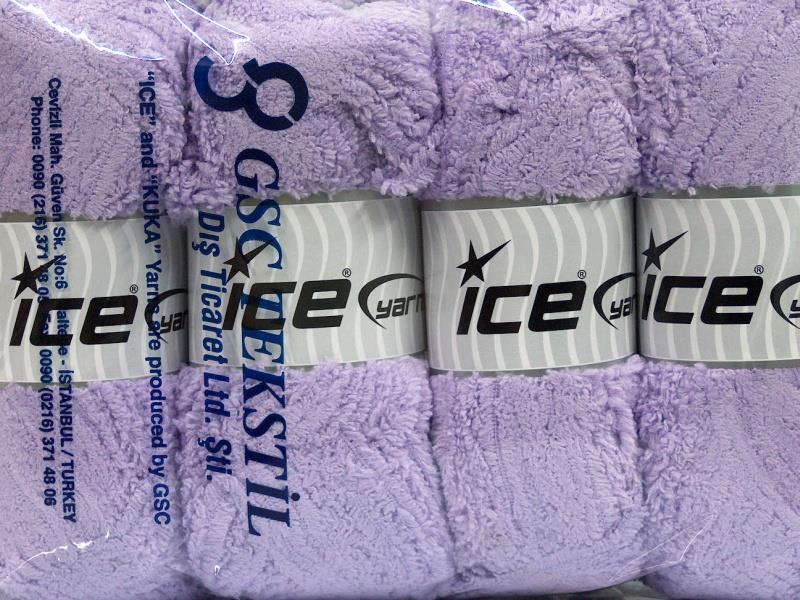 Lot of 4 x 100gr Skeins Ice Yarns PUFFY (100% MicroFiber) Yarn Lilac