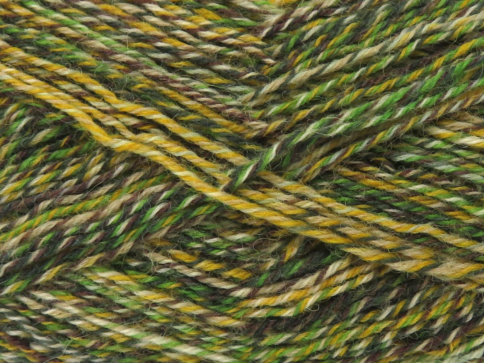 Lot of 4 x 100gr Skeins Ice Yarns SMART SOCK (75% Superwash Wool) Yarn Green Shades Yellow Brown