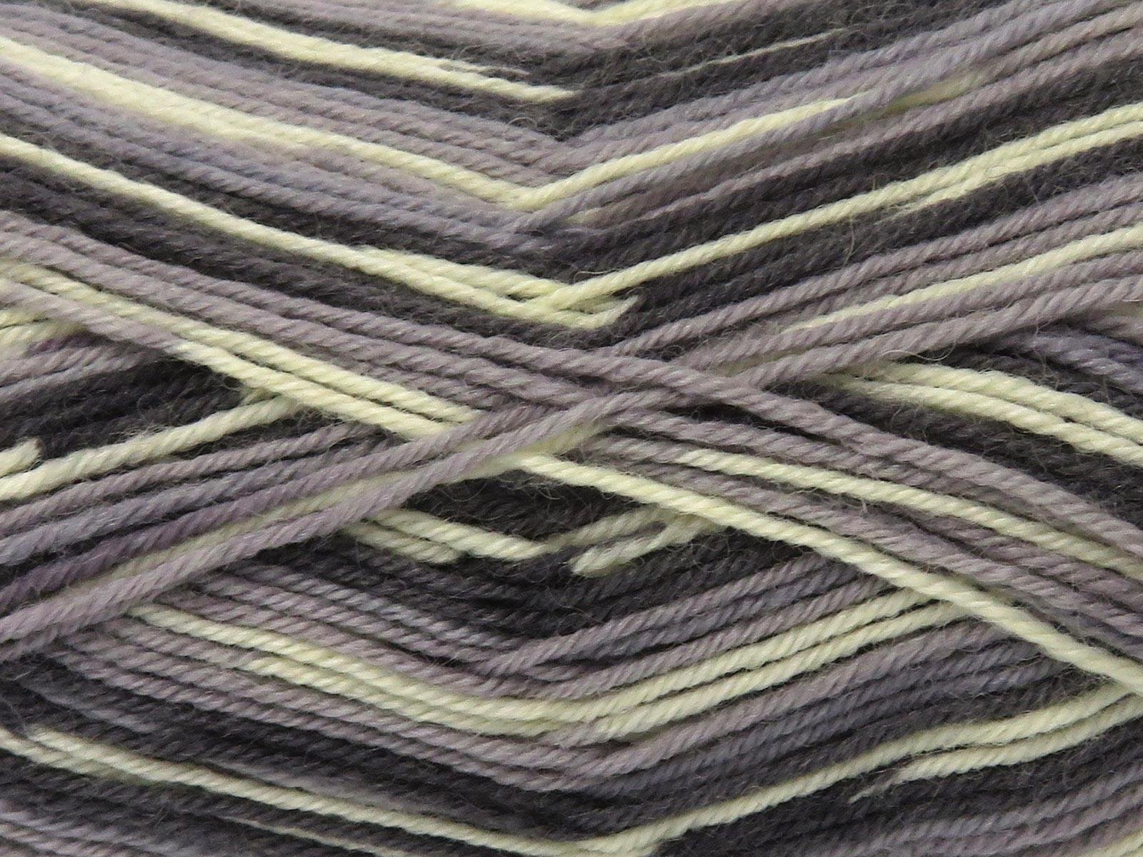 Lot of 4 x 100gr Skeins Ice Yarns SMART SOCK (75% Superwash Wool) Yarn Grey Shades