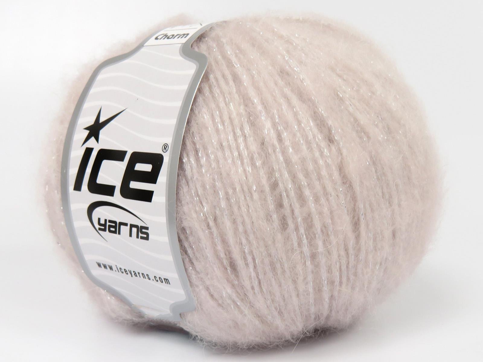 Lot of 6 Skeins Ice Yarns CHARM (10% Superwash Wool 15% Mohair) Yarn Powder Pink