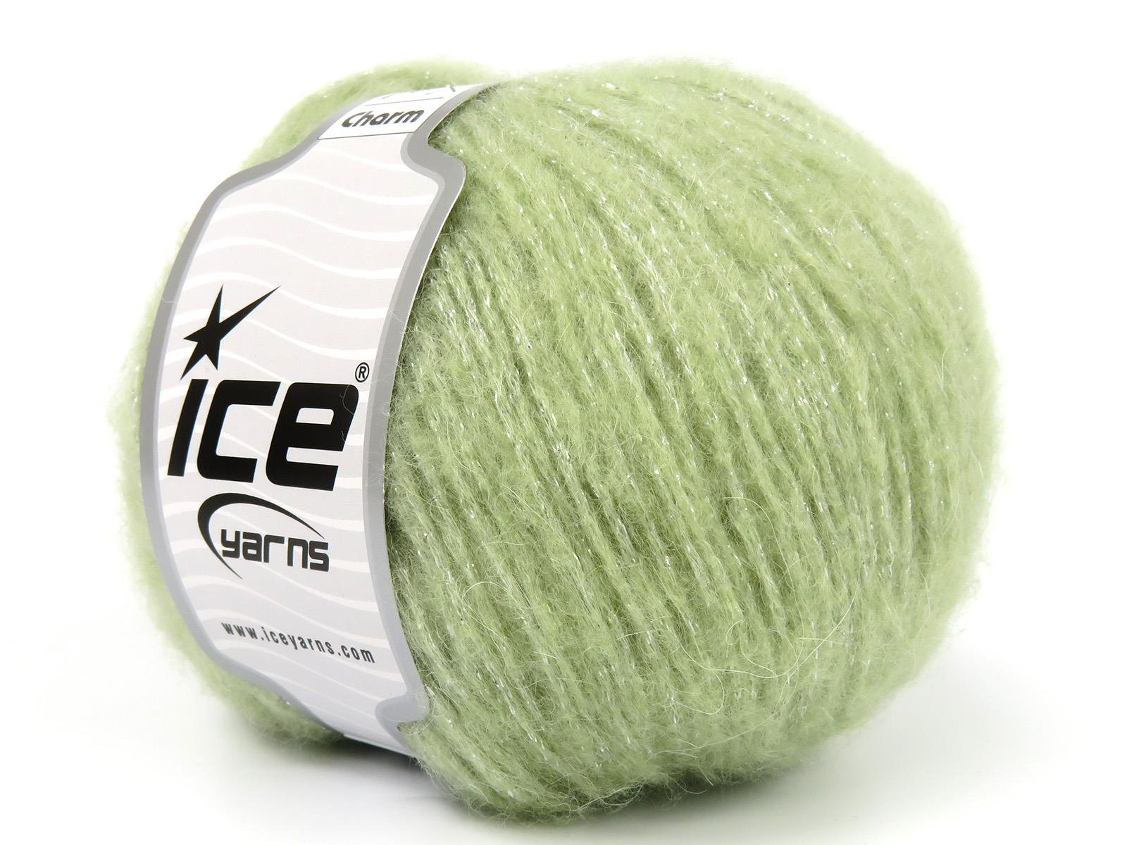 Lot of 6 Skeins Ice Yarns CHARM Hand Knitting Yarn Water Green