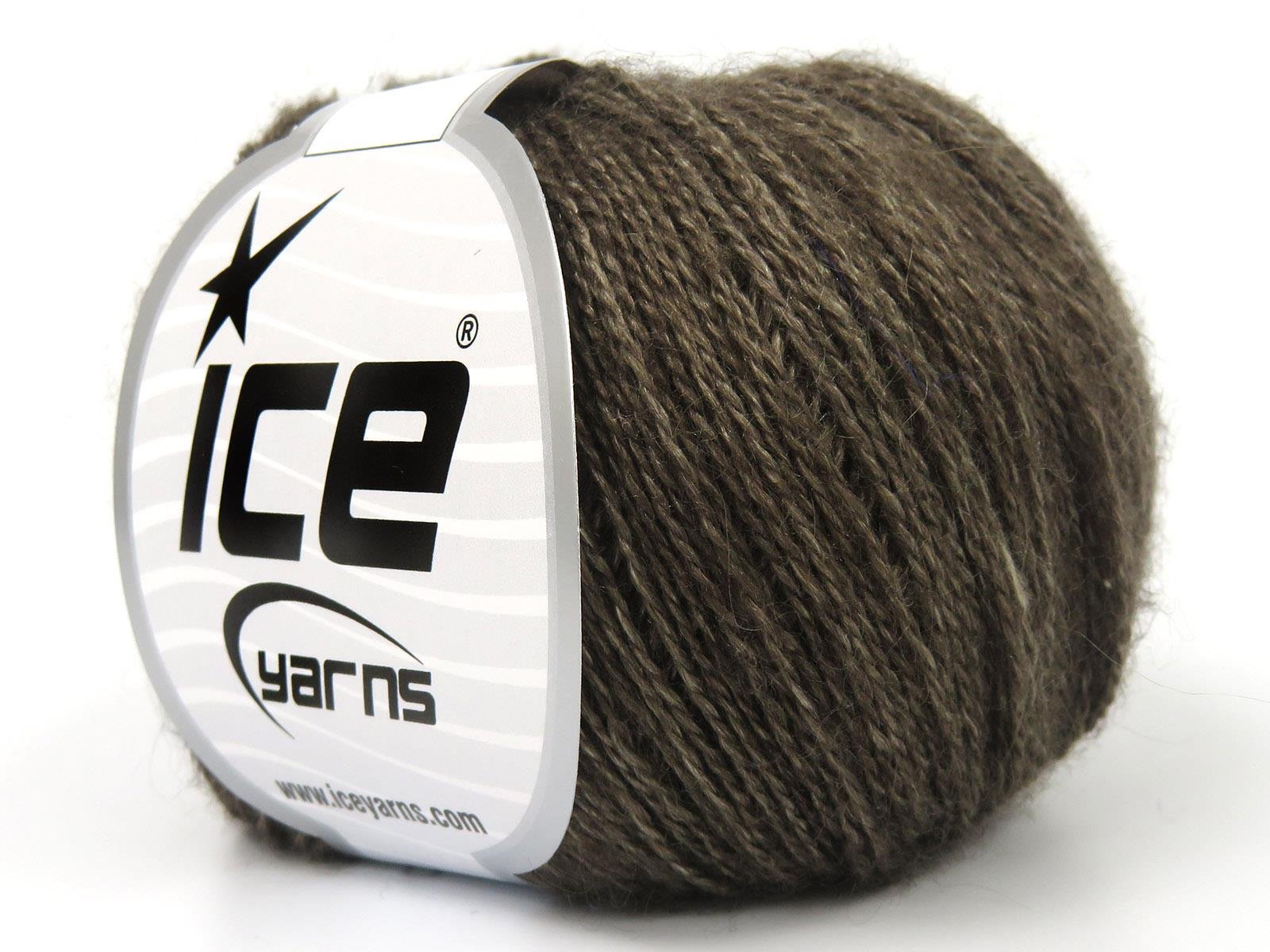 Lot of 6 Skeins Ice Yarns SILK (50% Silk 10% Kid Mohair) Yarn Camel