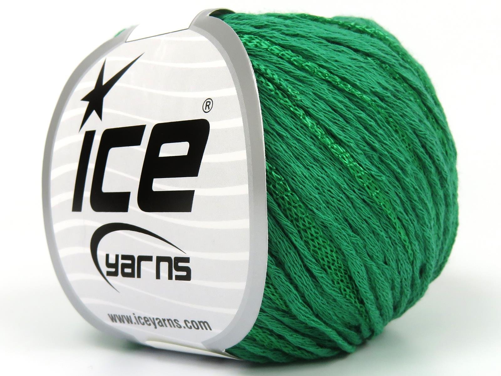Lot of 6 Skeins Ice Yarns SUMMERTIME (80% Cotton 20% Viscose) Yarn Dark Green