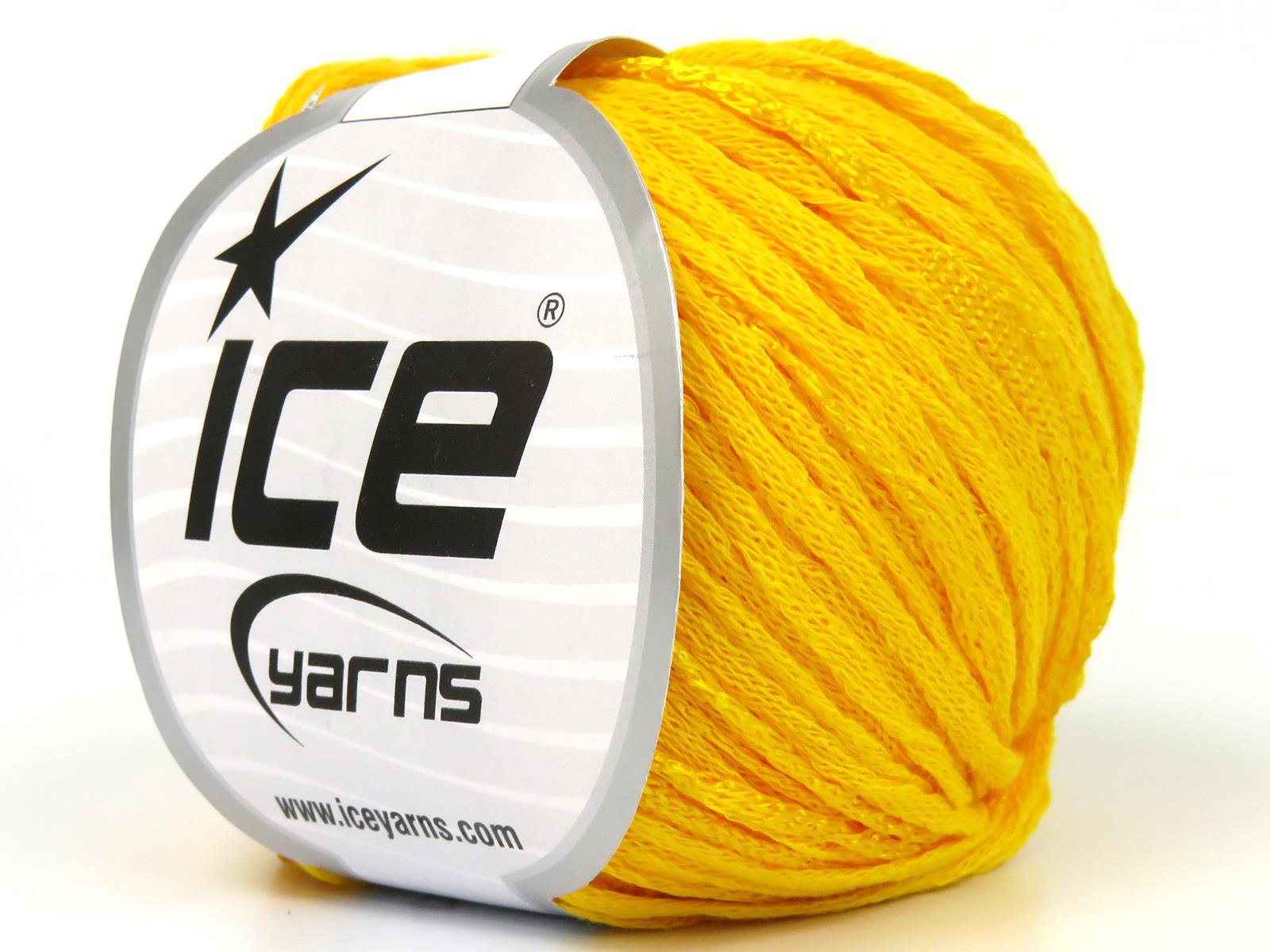 Lot of 6 Skeins Ice Yarns SUMMERTIME (80% Cotton 20% Viscose) Yarn Yellow